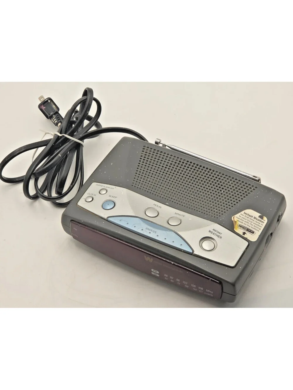 White-Westinghouse WCR-11649 AM FM Weather Band Alarm Clock Radio Tested
